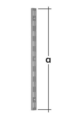 WLD 500B nosná konzolová lišta dvojitá 500mm biela Domax 5458