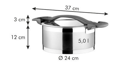 Kastról ULTIMA s pokrievkou pr. 24 cm, 5.0 l