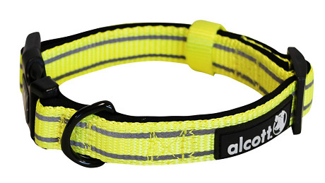 Alcott reflexné obojok pre psy, žltý, veľkosť M