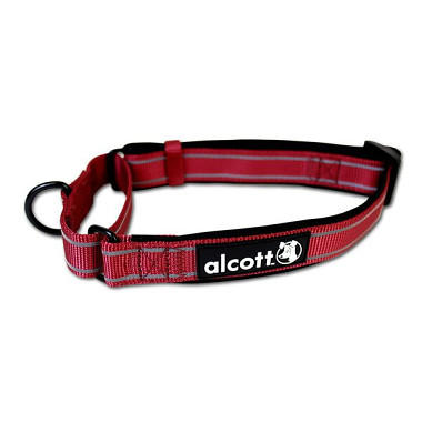 Alcott reflexné obojok pre psy, Martingale, červený, veľkosť M