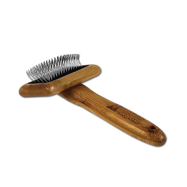 Bamboo Groom veľká kefa s nerezovými hrotmi, Finišák