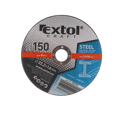 kotúče rezné na kov, 5ks, 150x1,6x22,2mm, EXTOL CRAFT