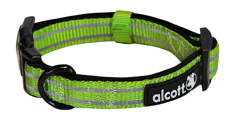 Alcott reflexné obojok pre psy, Adventure, zelený, veľkosť M