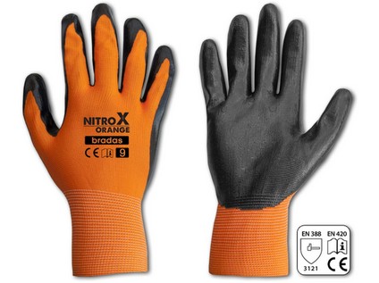 rukavice NITROX ORANGE nitril  8