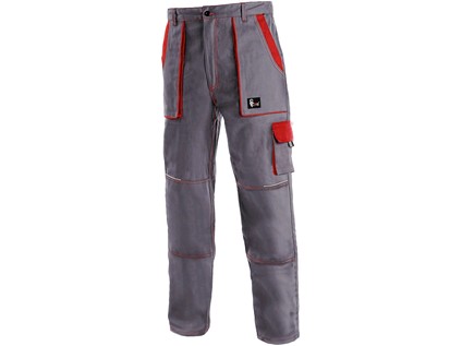 Kalhoty do pasu CXS LUXY JOSEF, pánské, šedo-červené, vel. 56