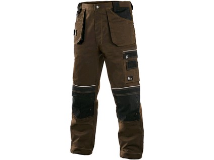 Kalhoty do pasu CXS ORION TEODOR, pánské, hnědo-černé, vel. 60