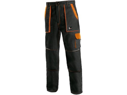 Kalhoty do pasu CXS LUXY JOSEF, pánské, černo-oranžové, vel. 52