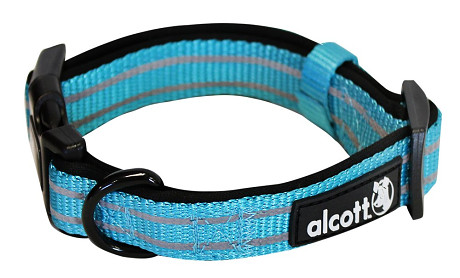 Alcott reflexné obojok pre psy, Adventure, modrý, veľkosť M