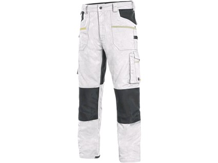 Kalhoty CXS STRETCH, pánské, bílo - šedé, vel. 50