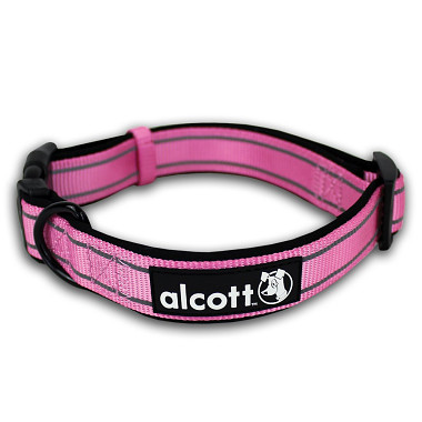 Alcott reflexné obojok pre psy, Adventure, ružový, veľkosť L