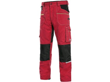 Kalhoty CXS STRETCH, pánské, červeno - černé, vel. 54