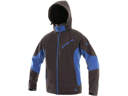 Pánská softshell bunda CXS SACRAMENTO, šedo-modrá, vel. 2XL