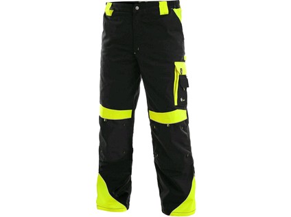 Kalhoty do pasu CXS SIRIUS BRIGHTON, zimní, pánské, černo-žluté, vel.60-62