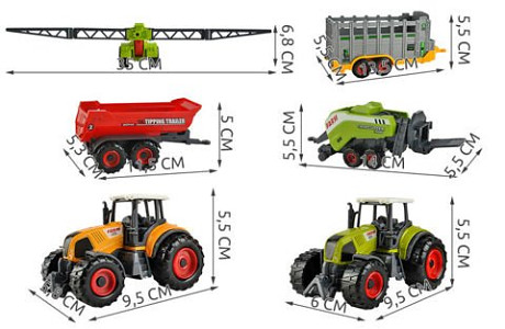 ISO Sada farma s traktorom 2 ks + stroje 4 ks