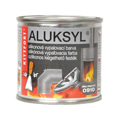 Aluksyl vypaľovacia silikónová žiaruvzdorná farba 400g čierna 0199