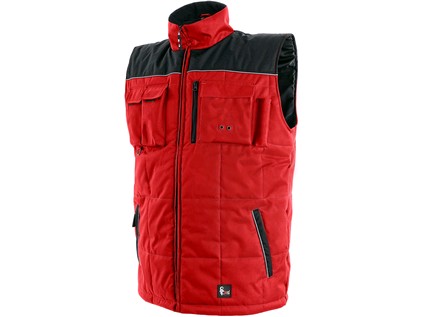 Pánská zimní vesta SEATTLE, červeno-černá, vel. M