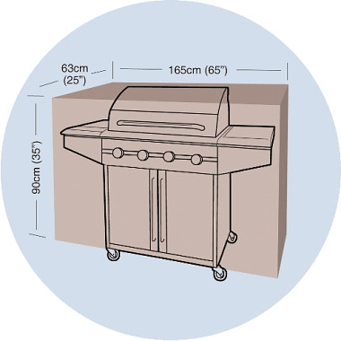 plachta krycia na gril CLASSIC 'XL' 165x63x90cm, PE 90g / m2