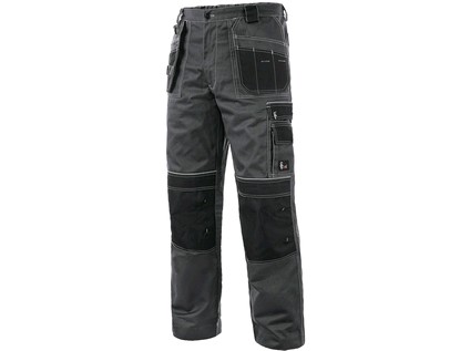 Kalhoty do pasu CXS ORION TEODOR PLUS, pánské, šedo-černé, vel. 54