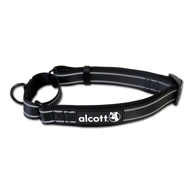 Alcott reflexné obojok pre psy, Martingale, čierny, veľkosť S