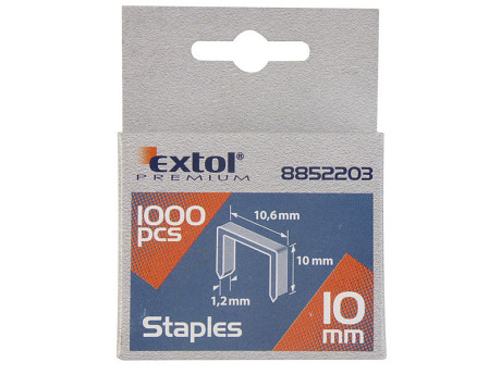 EXTOL PREMIUM spony 10mm, 11.3x0.52x0.70mm, balení 1000ks 8852503