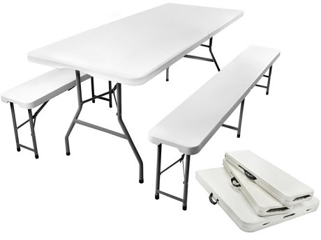 Malatec Zahradní pivní set campingový stůl a lavice skládací 180cm