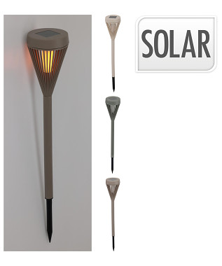 lampa solární pr. 7,5cm, v.43cm LED PP mix barev mat.