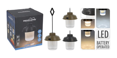 svítilna kempingová 10,5x10,5cm 3,7V, USB nabíjecí, 3 režimy