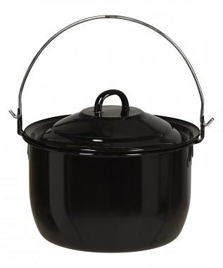 hrnec závěsný 20cm, 3,3l, s poklicí, smalt/uhlík.ocel ČER