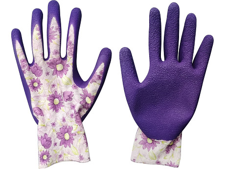 rukavice polyesterové, bezešvé, polomáčené v latexu, velikost 8', EXTOL LIGHT