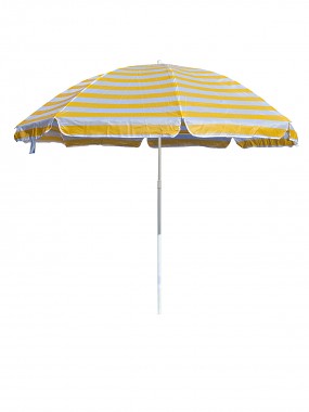 slunečník 230cm ŽL/BÍ PRUHY