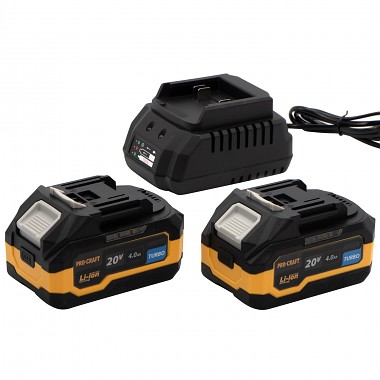 Sada baterie 20V 4Ah (2 ks) + 1 nabíječka Procraft PBC-Set 2  PBC-Set 2