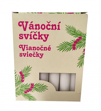 svíčka stromková 1,2x10cm BÍ (12ks)