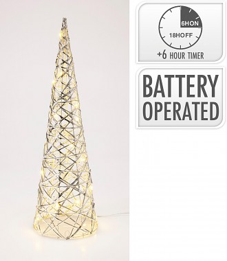 dekorace PYRAMIDA 40cm LED STŘ s časovačem