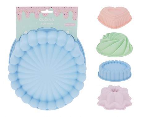 forma na pečení mix tvarů BÁBOVKA,SRDCE,KVĚTINA,SPIRÁLA silikon