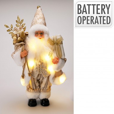 dekorace SANTA stojící 30cm LED ZLA