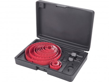 POŠK. OBAL vrtáky vykružovací korunkové, 13 průměrů O 19-127mm