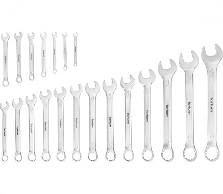 kľúče očkoploché, sada 21ks, 6-32mm, Fortum