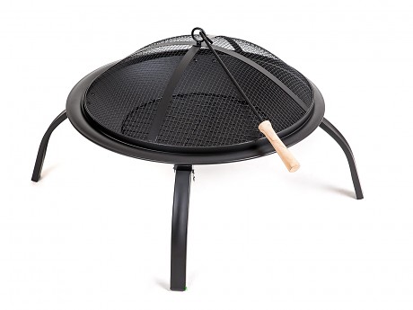 ohniště pr.55cm, v.42 cm, s poklopem, PLATE kov.ČER