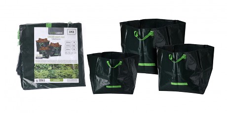 taška na zahradní odpad, skládací, sada 3díl.(70,105,175l)