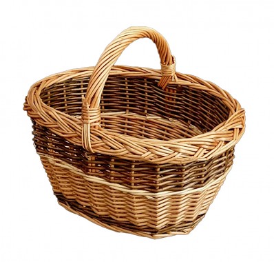 koš na houby dětský oválný 30x20x25cm lakovaný