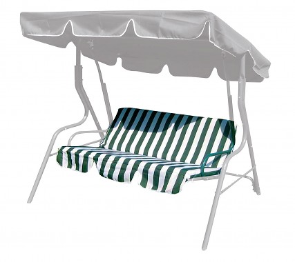 polstr na houpačku 129x43cm textil PRUHY ZE/BÍ (2ks)