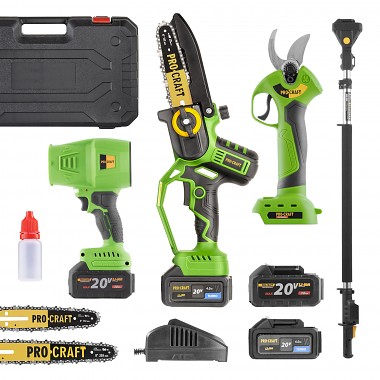 Sada aku ruční pilka PKA32Li a nůžky na větve ES28Libb, aku fukar PB18 + nástavec EP2.0  GARDEN SET