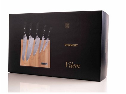 nôž Vile sada 5díl. + Bambusový blok magnetický