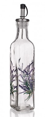 láhev na olej/ocet 250ml LAVENDER skl., nálevka PH