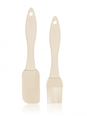 stěrka 19cm+mašlovačka 17cm,silikon,PH rukojeť,mix barev,sada 2díl.