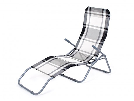 lehátko skládací kov.142x60x96cm KOSTKA ANTR, nosnost 100kg