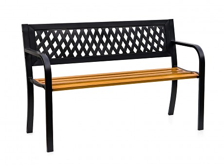 lavička zahradní LARNAKA 119x50x75cm ocel/dřevo