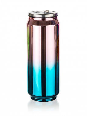 termoska 0,43l plechovka BE COOL RŮŽ-ZLA/MO-ZE