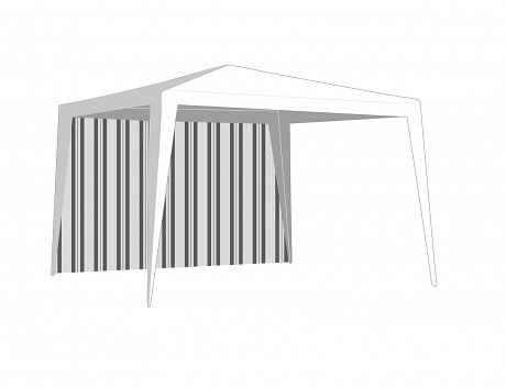 stěna k altánu 295x190cm bez okna PRUHY BÍ/ZE