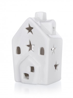 dekorace LED DOMEČEK porcelán.BÍ (var.1)